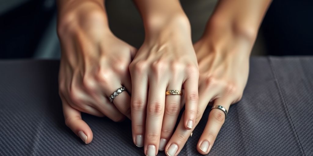 Three hands together, illustrating connection and mutual respect
