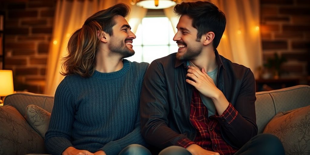 Two couples sharing an intimate moment together