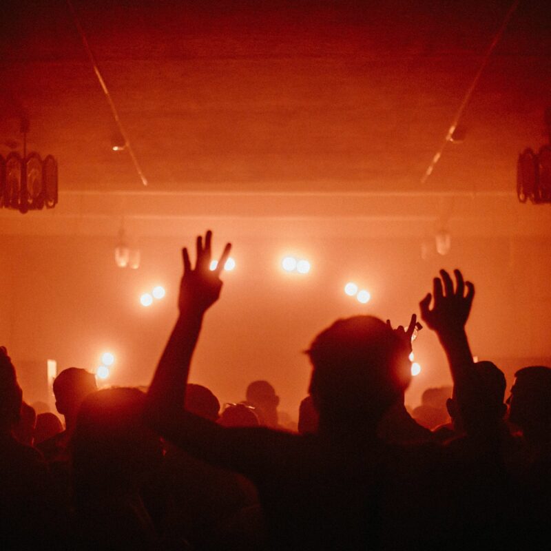 People in the club dancing