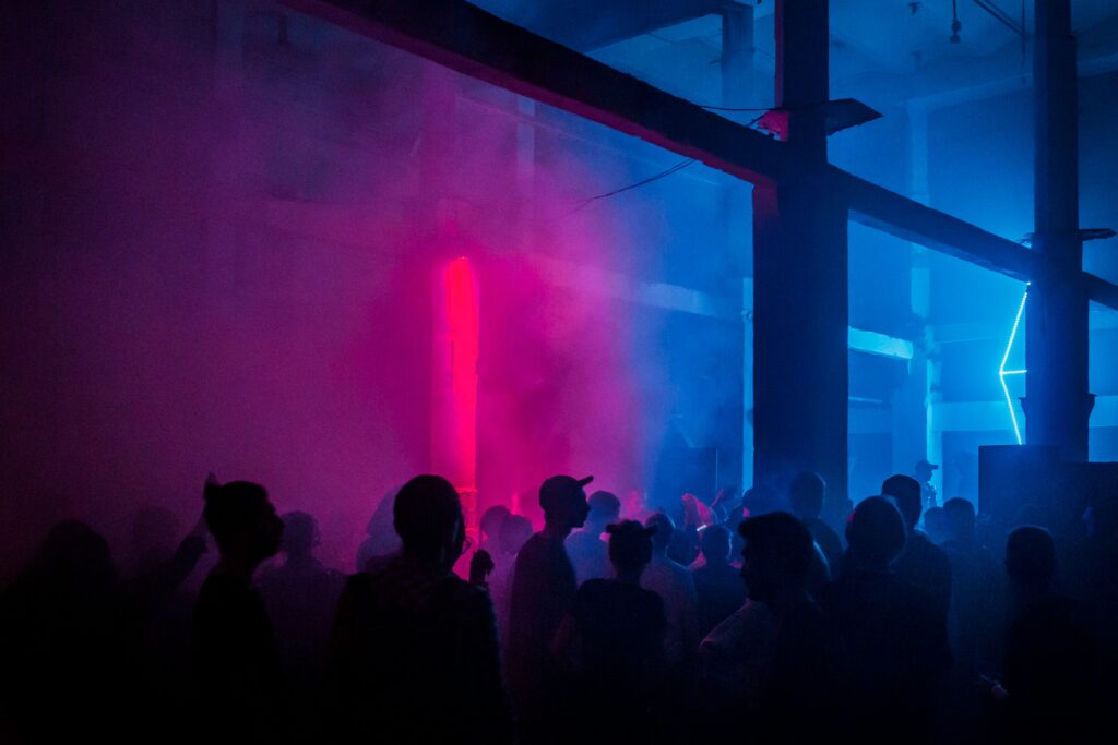 People hanging out in the club