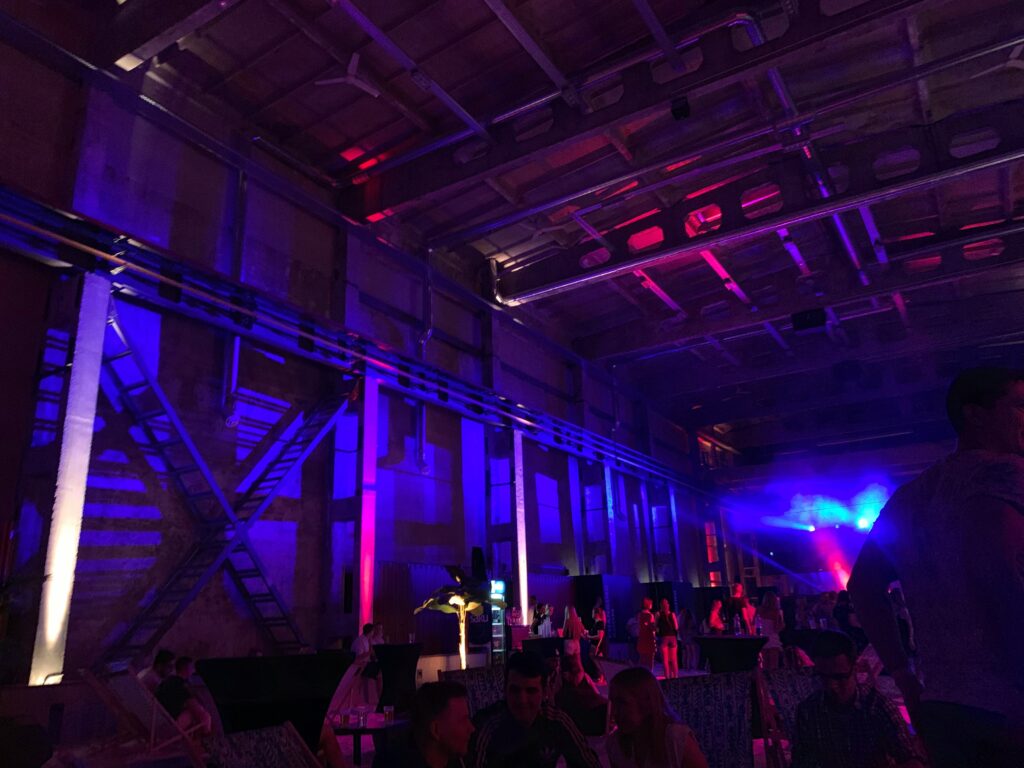 People are standing in the club