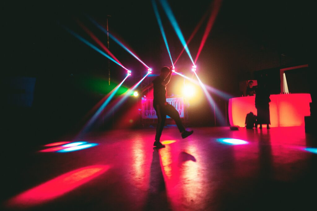 Man dancing in the stage