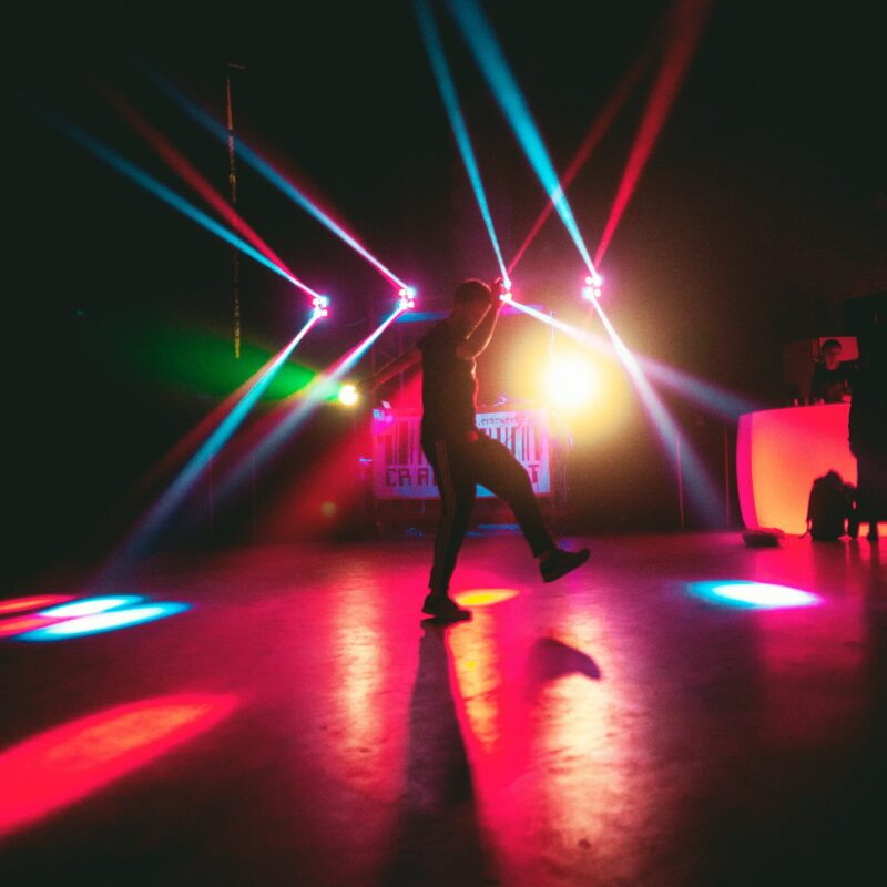 Man dancing in the stage