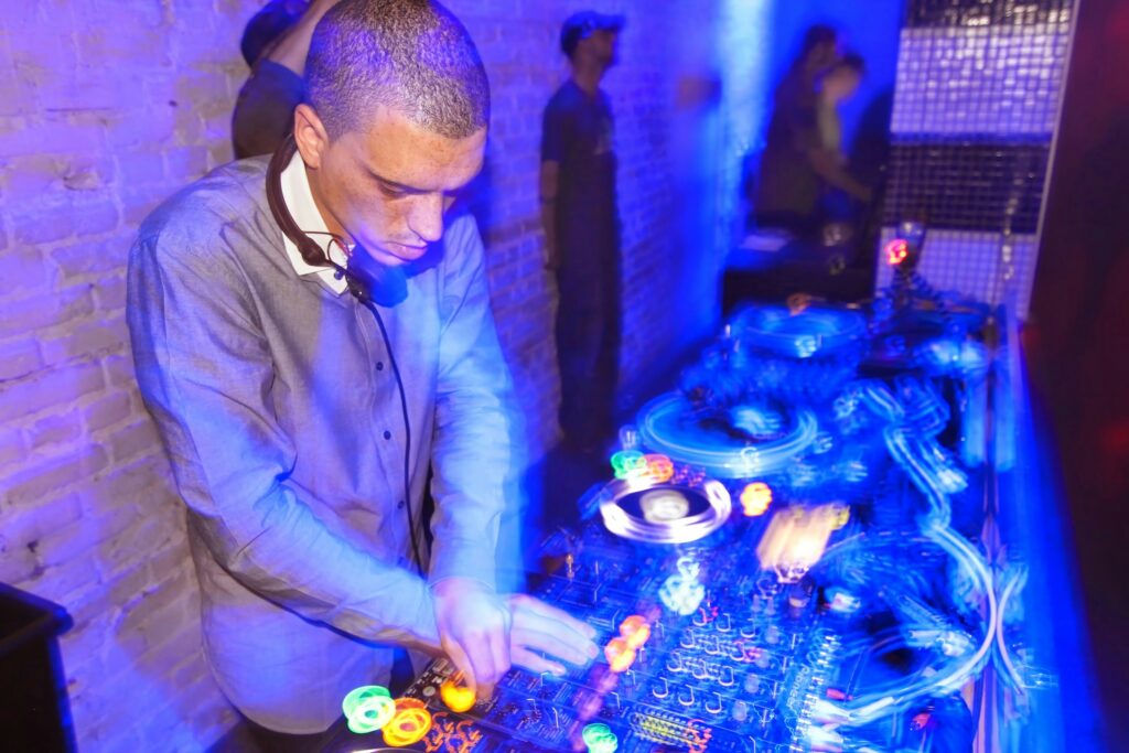DJ playing music in the club