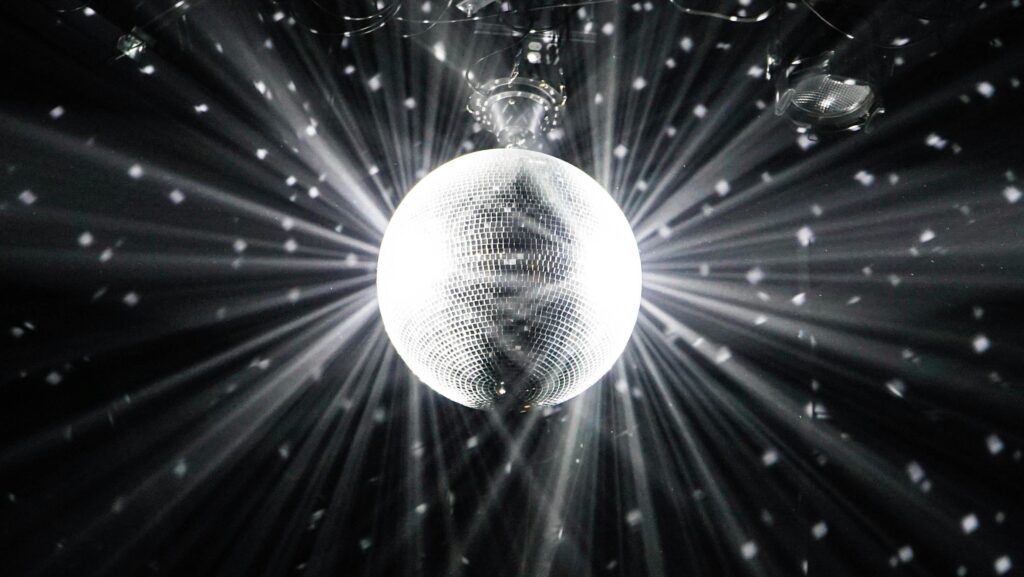 Ball with lights at the top