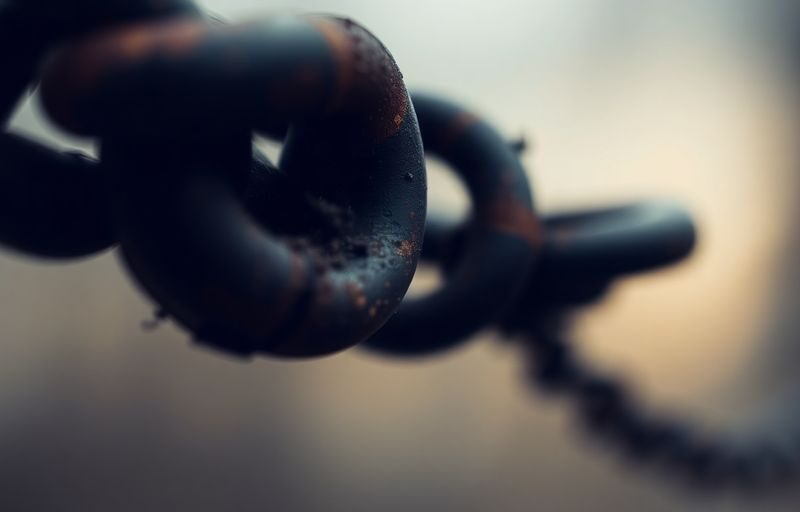 Broken chain symbolizing breaking sexual taboos.