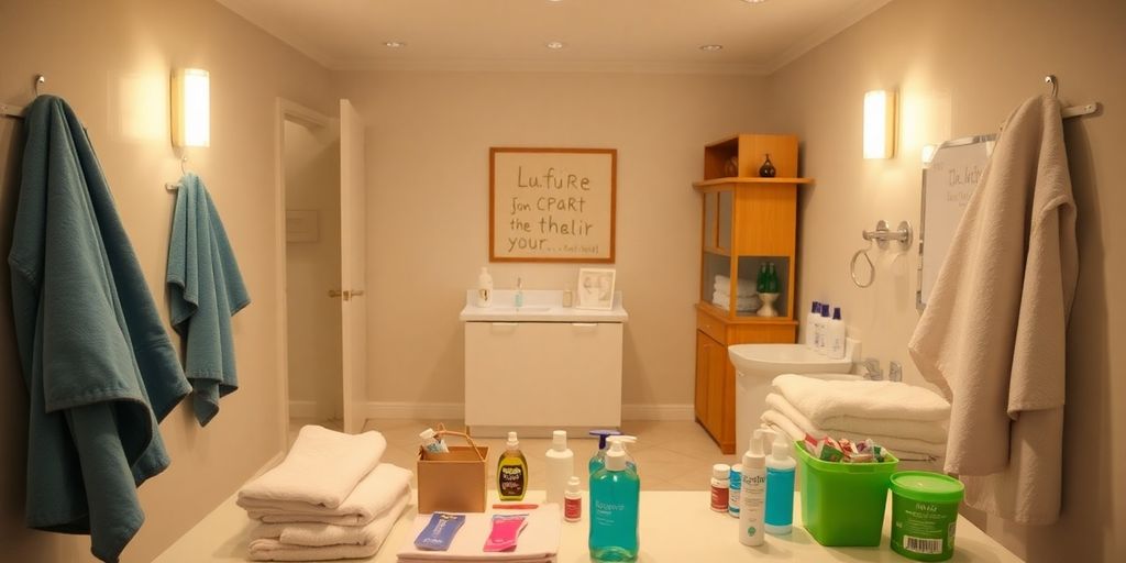 Clean and organized space for an adult gathering