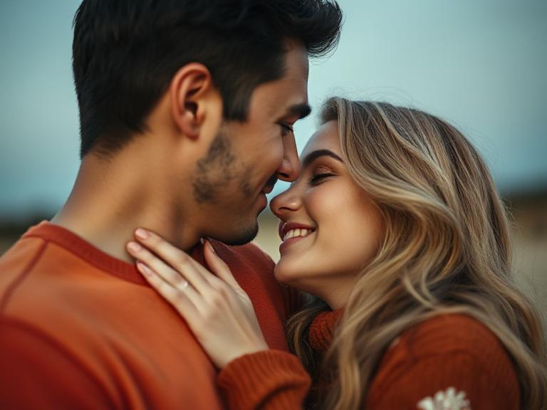 Couple sharing an intimate moment, showcasing emotional connection