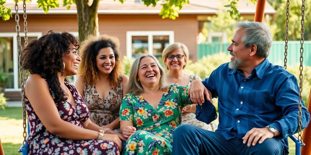 Diverse couples enjoying a lively outdoor swinging event