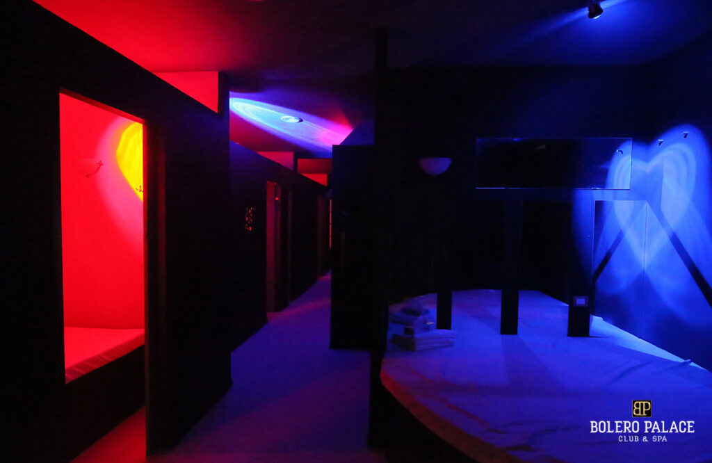 Walking hall in the club