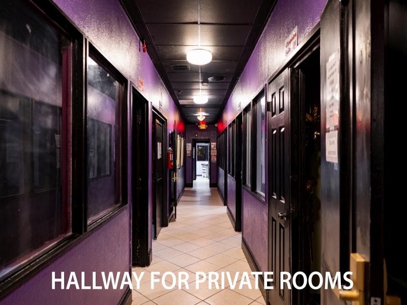 Hallway for private rooms