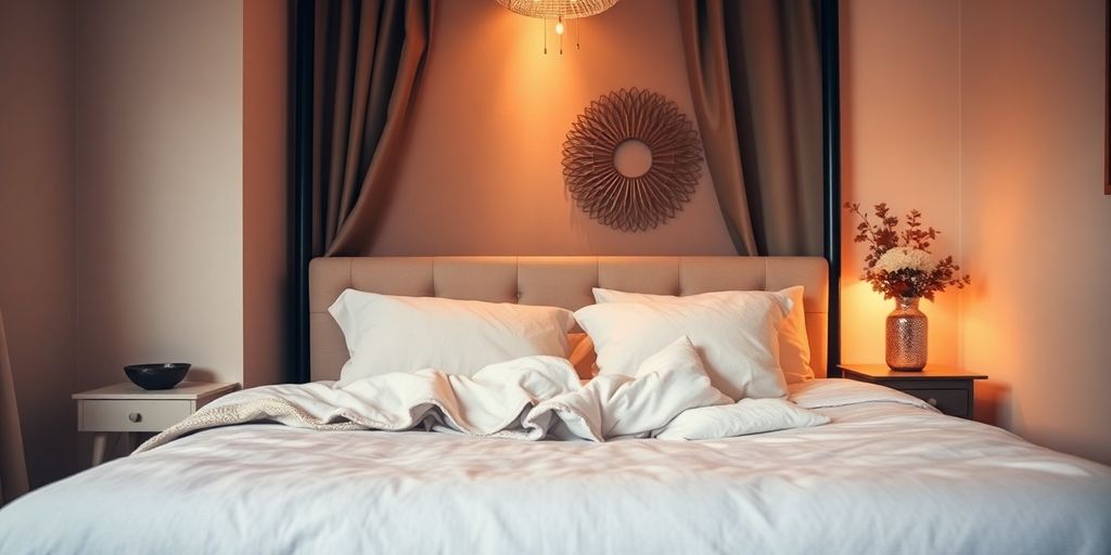 Intimate bedroom setting for couples exploring swinging