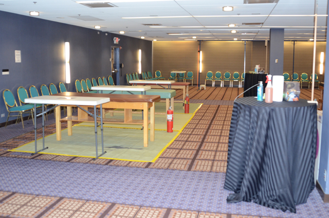 Play space in the club  with tables