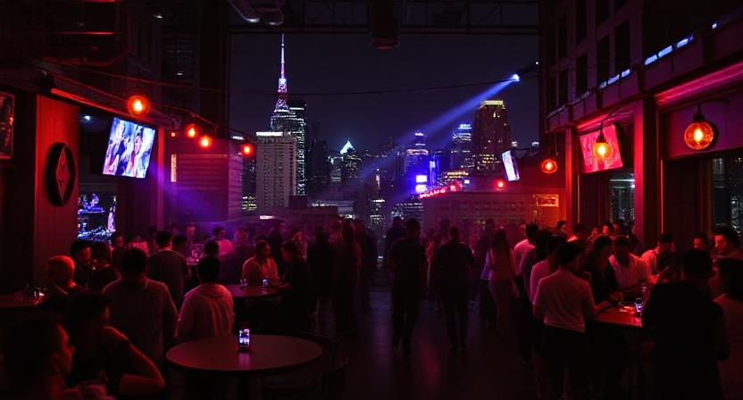 Lively nightlife in San Francisco, vibrant and diverse gatherings.