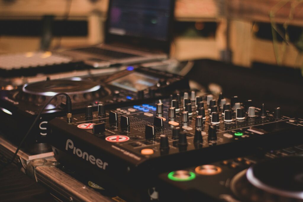 DJ music equipment