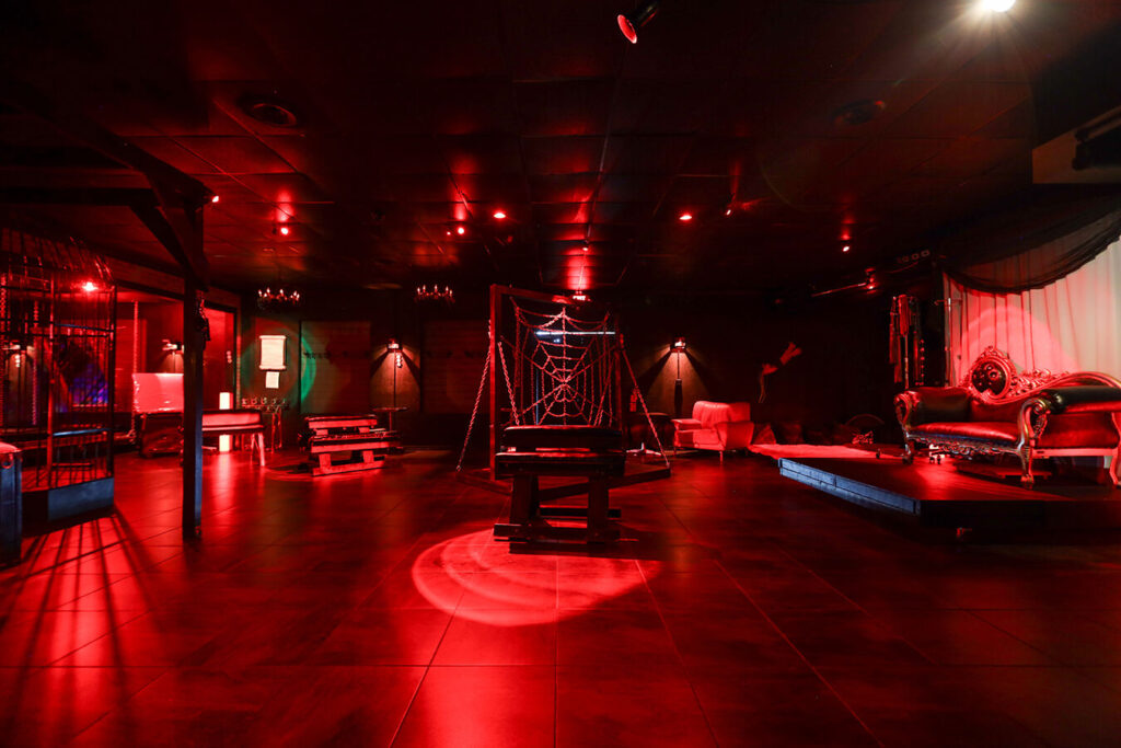 Dungeon Playroom with web in the center