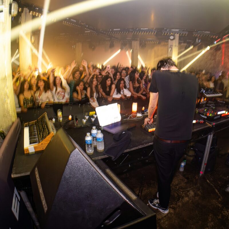 DJ playing music infront of audience