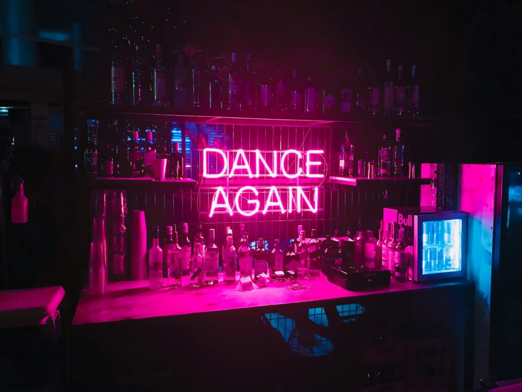 Dance again signage