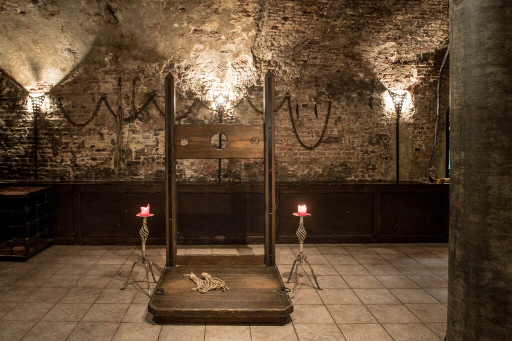 Lamp stand in the floor