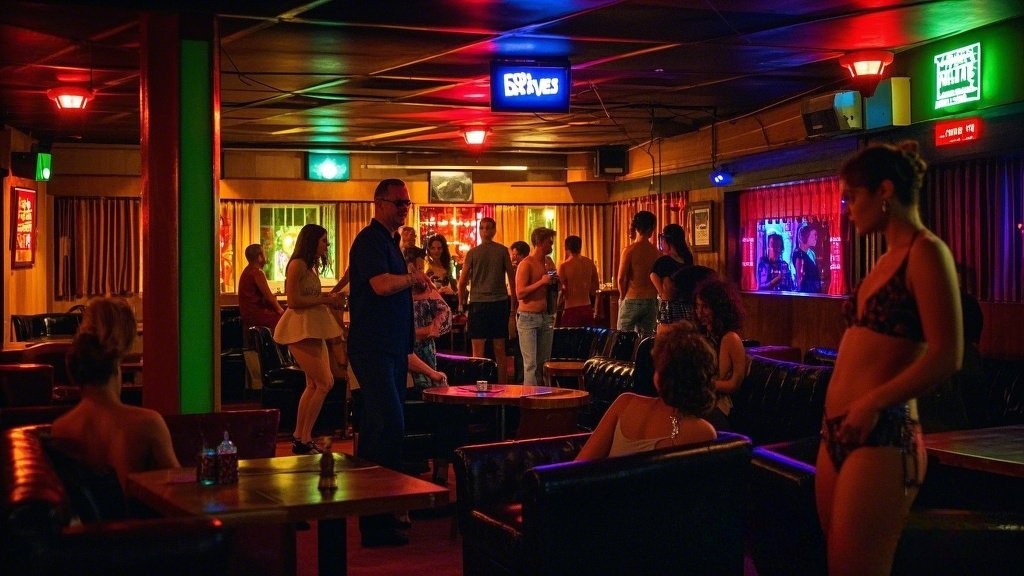 Interior of a lively swinger club in Honolulu