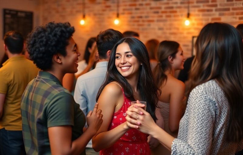 Couples enjoying a lively, intimate gathering in Brooklyn.
