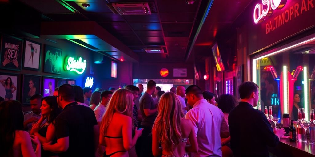 Couples enjoying playful moments in a lively sex club.