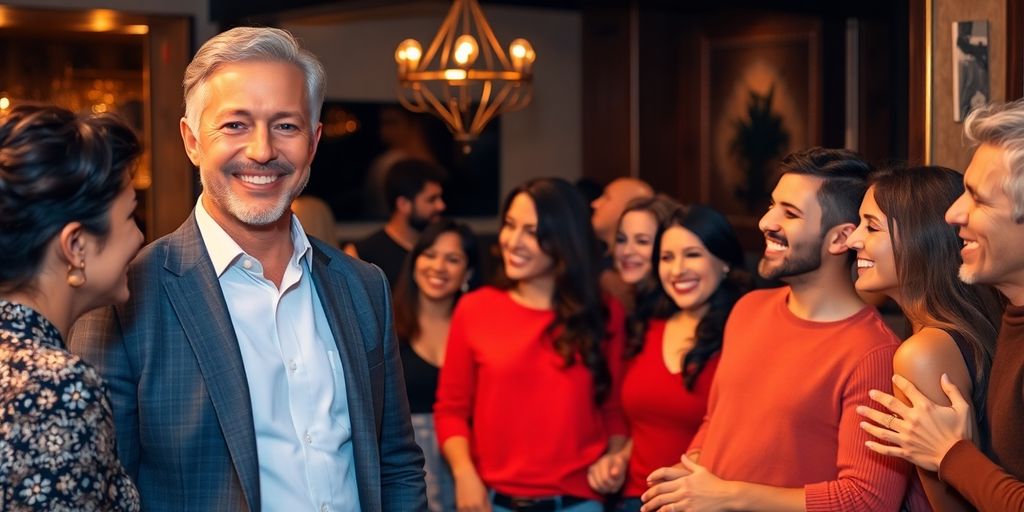 Expert guiding diverse couples through vibrant, intimate settings.