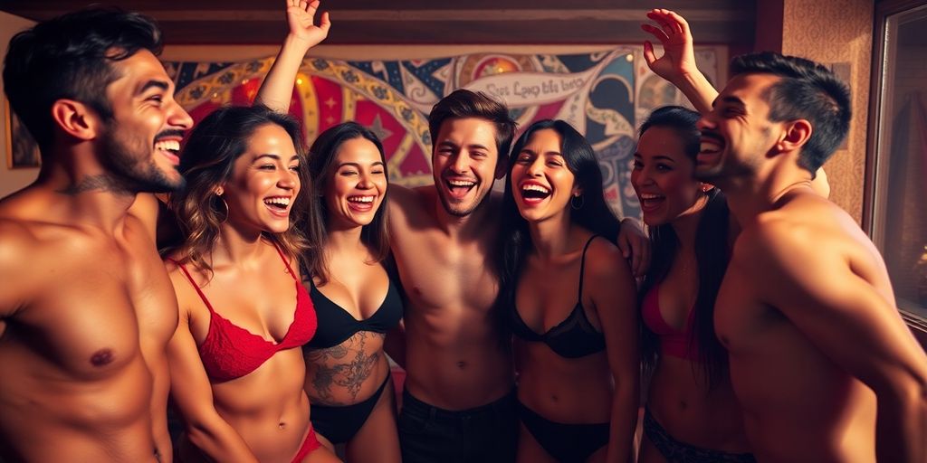 Group of diverse individuals sharing a joyful moment together.