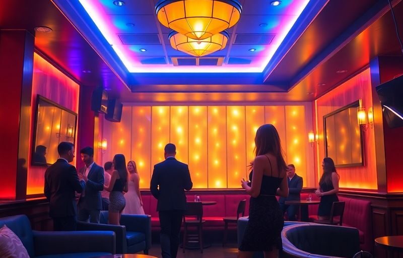 Interior of a lively sex club in Baltimore.
