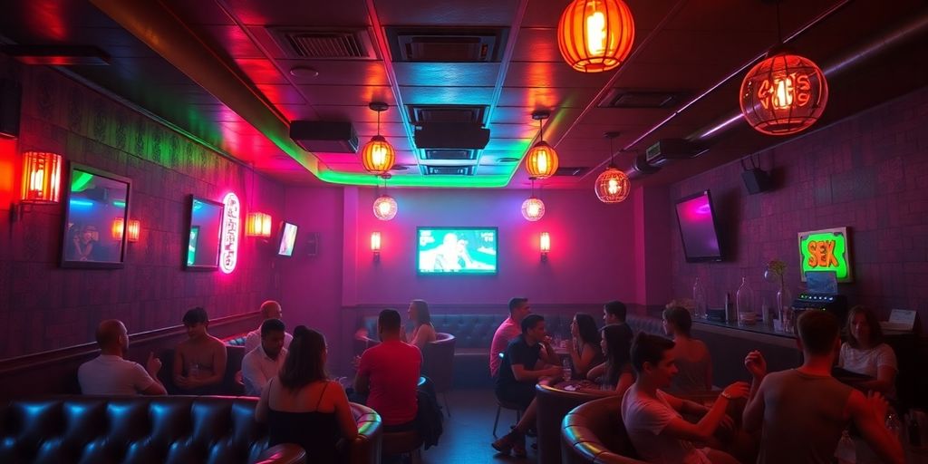 Interior of an LGBTQ+ sex club in Baltimore.