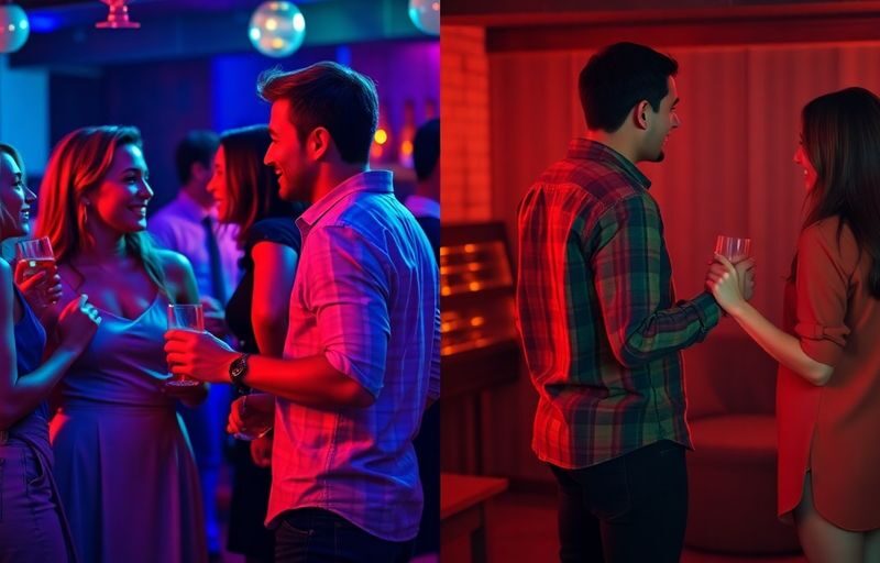 Two distinct groups, one playful, one interconnected.