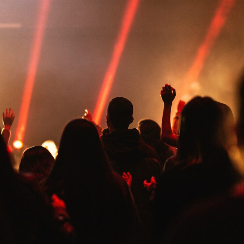 People standing in the crowd
