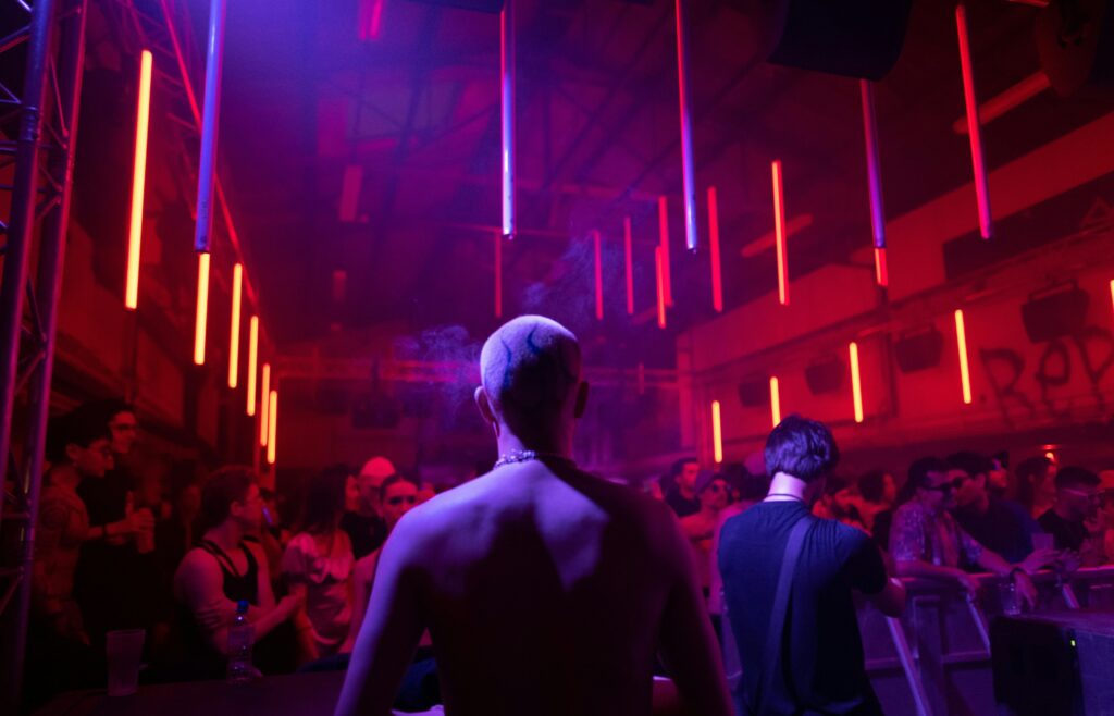 People standing in the crowd