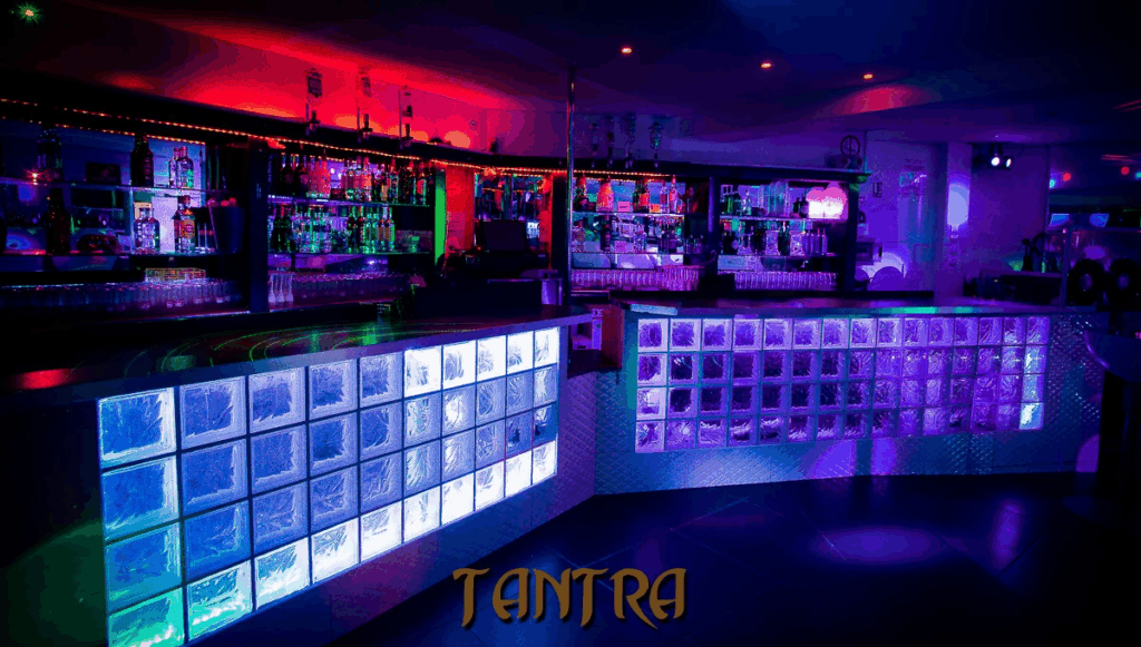 Wine bar counter in the club