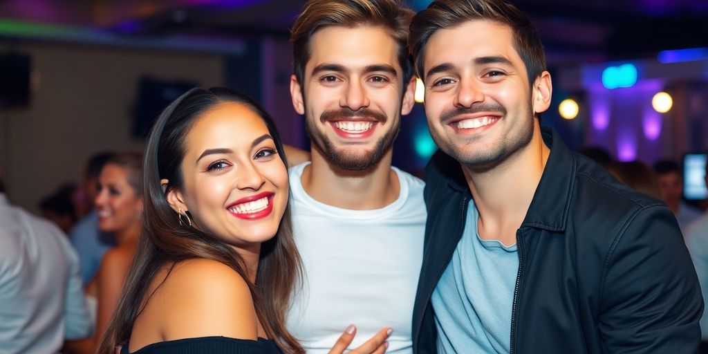 jemmanddaz posing playfully, vibrant background