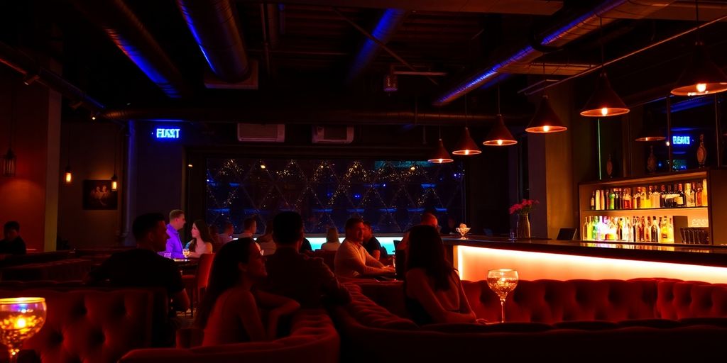 A vibrant, stylish loft space.