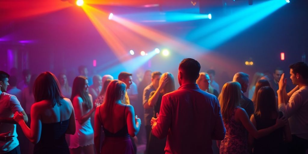 Couples dancing at a vibrant San Antonio swingers club