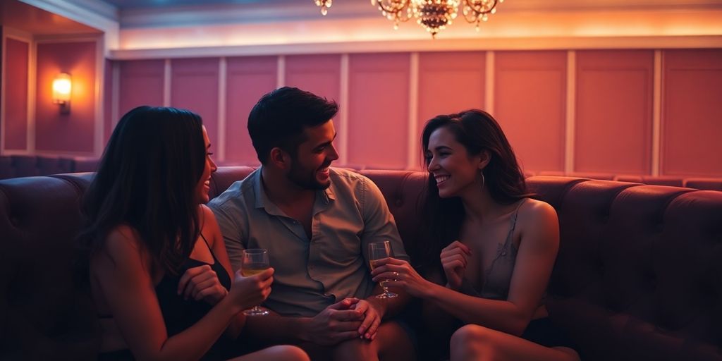 Couples, diverse, enjoying, sex club, Columbus.