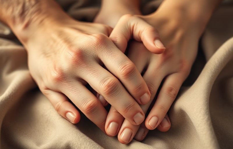 Couples' hands intertwine, expressing love.