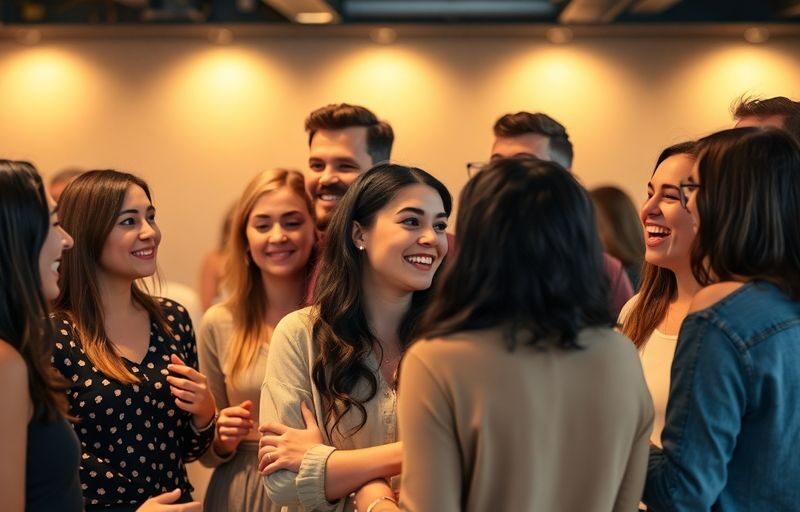 Diverse adults embrace new relationship definitions in a modern social setting.