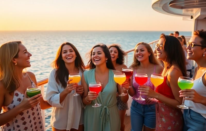 Millennials on swinger cruise, sun, ocean.