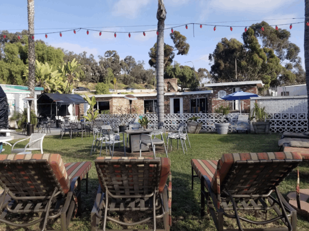 Chairs and tables outside