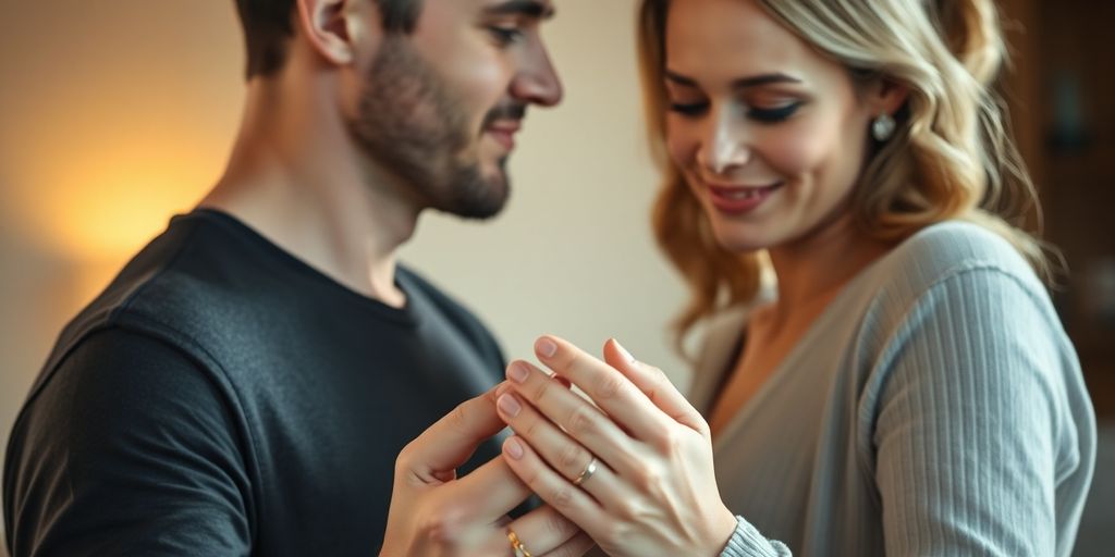 Two people dancing, harmonious energy.