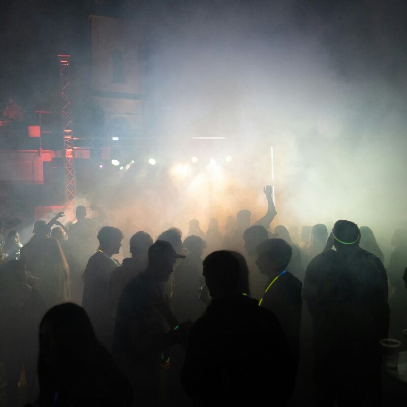 Performers going live in the club