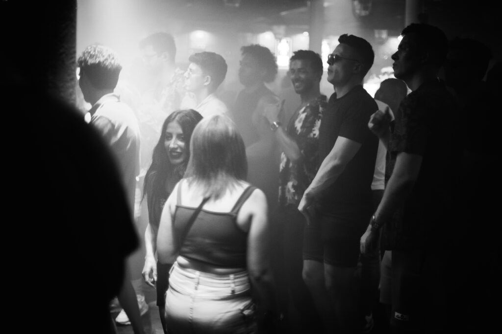 Man and woman standing