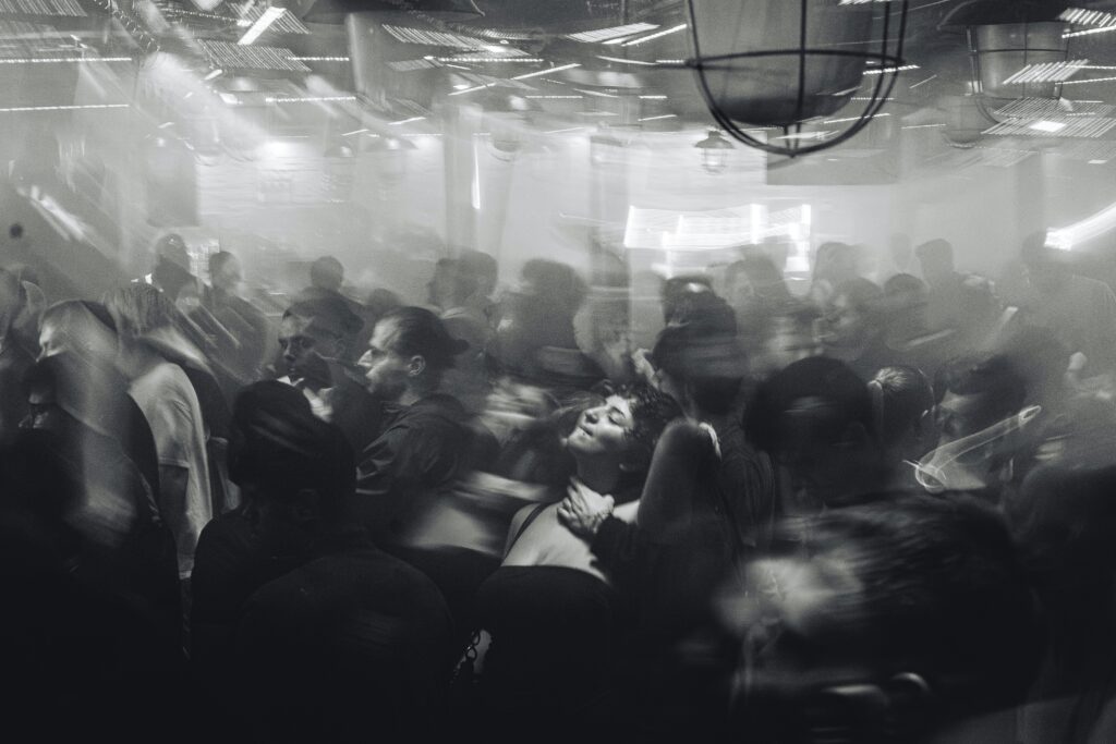 People standing in the crowd