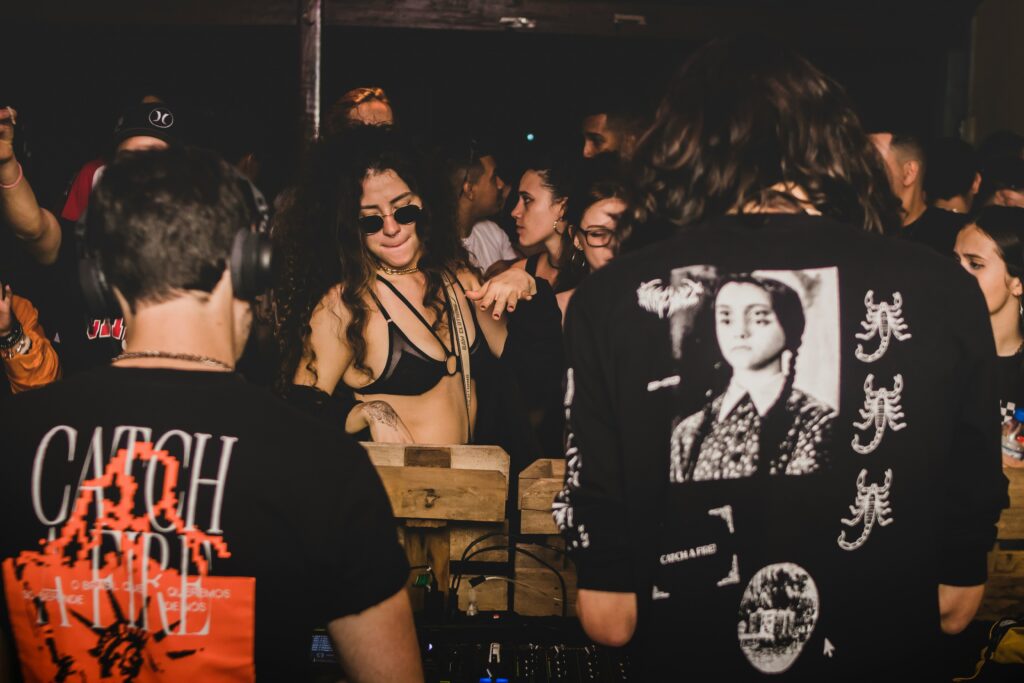 Woman dancing together