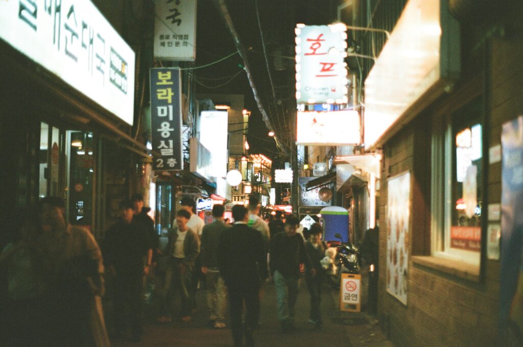 People walking in the market