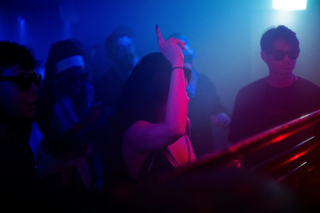 Woman in the event dancing