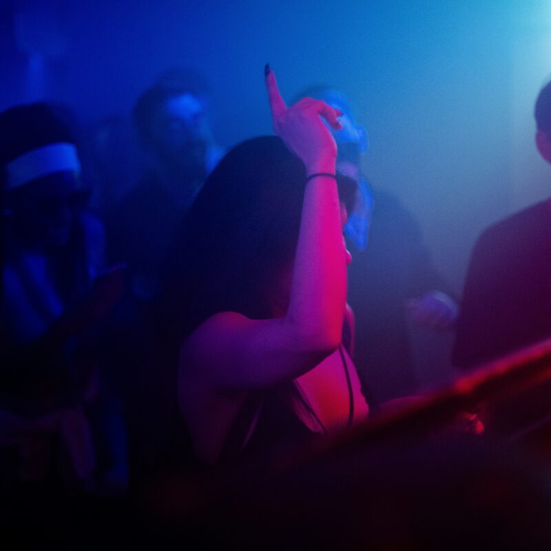 Woman in the event dancing